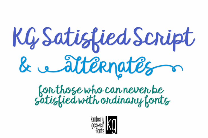 Free KG Satisfied Script Font