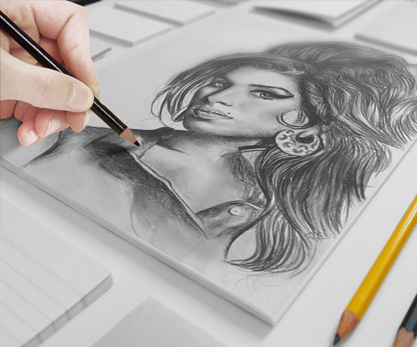 Free Artist Canvas Sketch Mockup