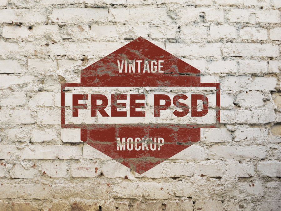 Free Grunge Logo Texture Mockup