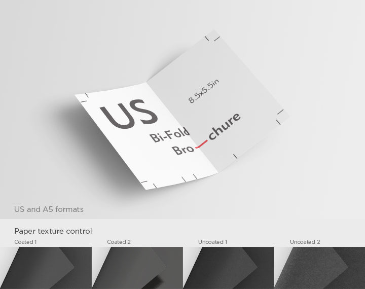 Free Clean White Profession Brochure US Size (Mockup)