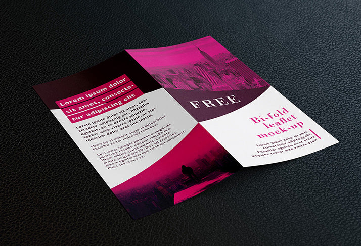 Free Big Collection of Bi Fold DL Leaflet Mockups