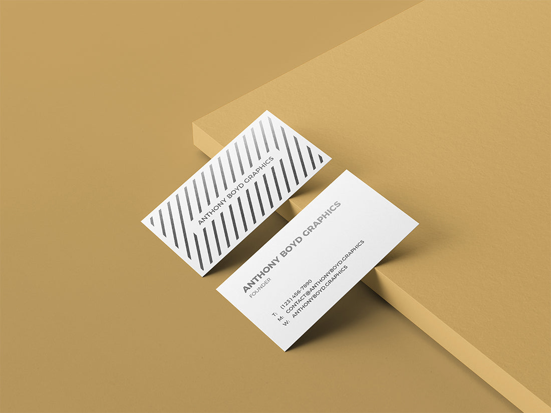 Free Business Cards Presentation Mockup