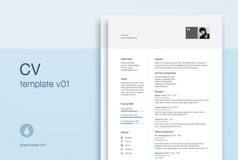 Free Modern CV and Resume Template in Illustrator (AI) Format
