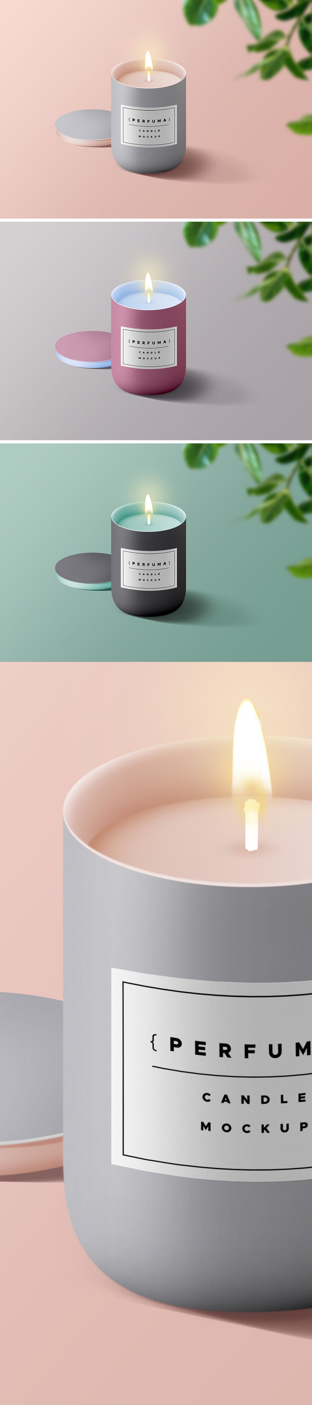 Free Candle Mockup PSD