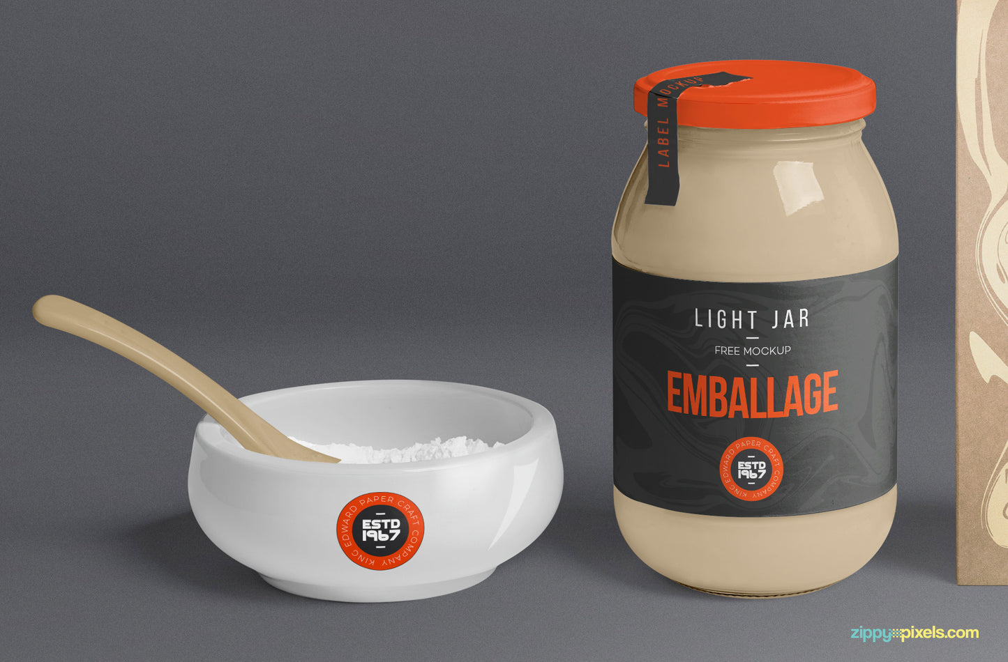 Free Complete Packaging Jar Mockup