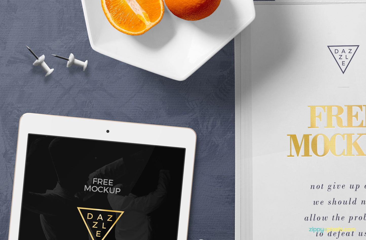 Free Stylish Book Page Mockup Scene