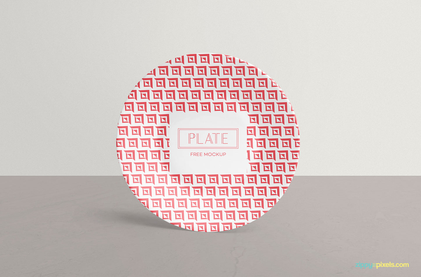 Free Ceramic Plate Mockup