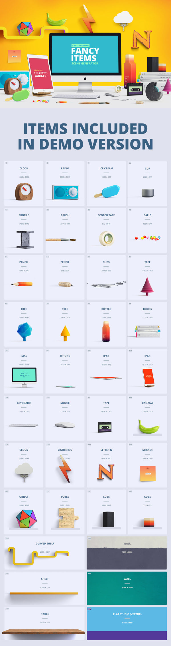 Free Fancy Items Scene Creator Demo