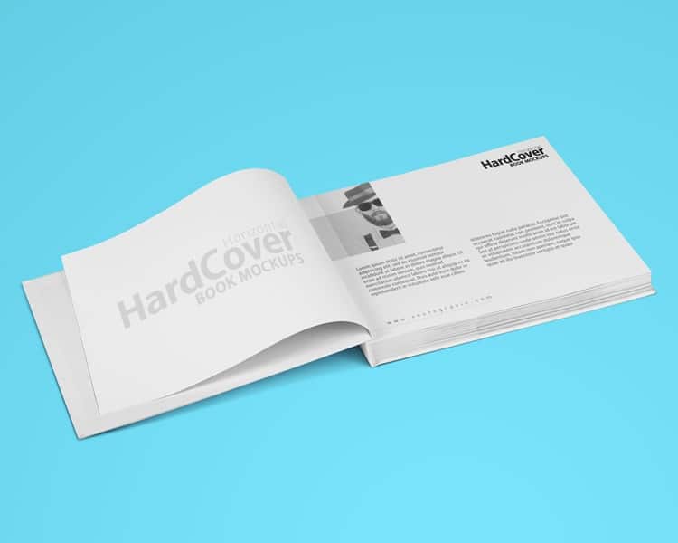 Free Landscape Hardcover Book Mockups