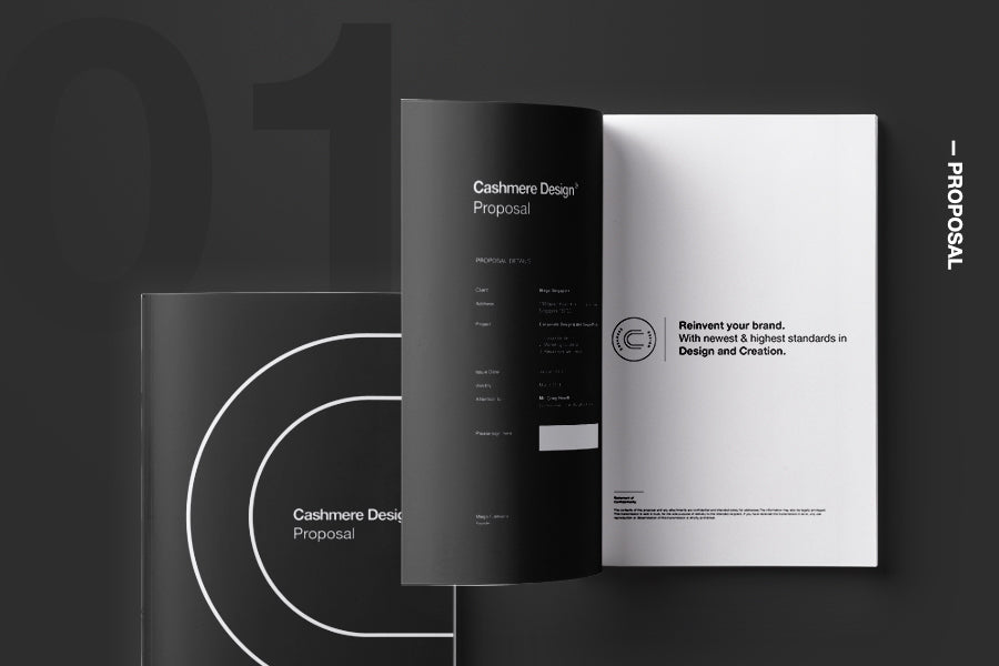 Free White Design Proposal or Letterhead PSD Mockup