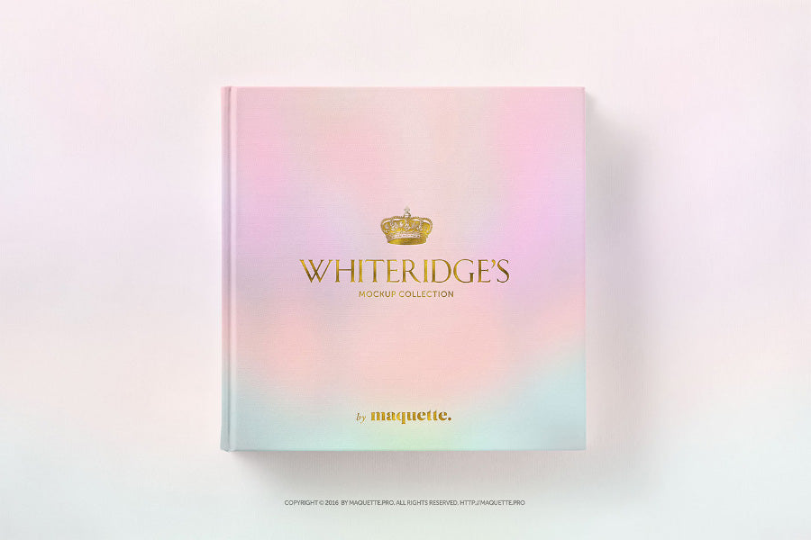 Free Perfect Square Book Mockup Top View