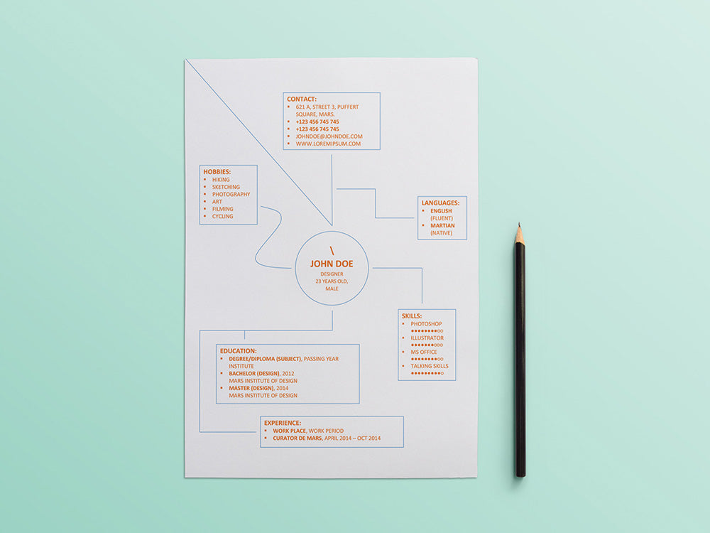 Free Unique Resume Template in Microsoft Word (DOC) Format