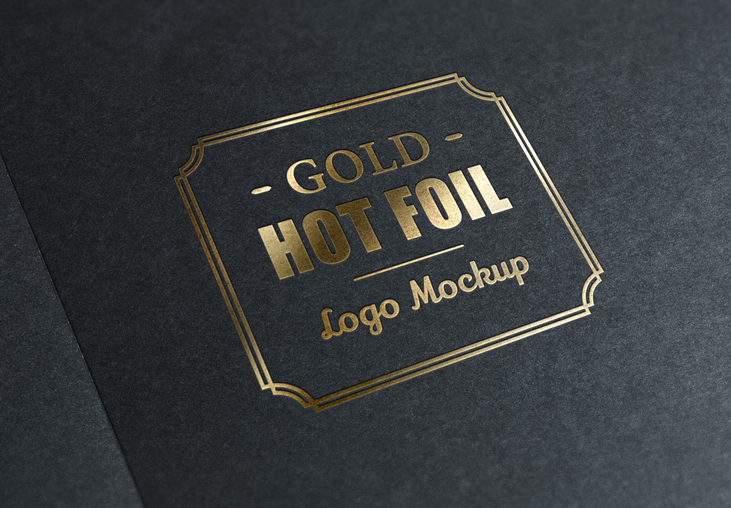 Free Gold Stamping Golden Foil Logo MockUp