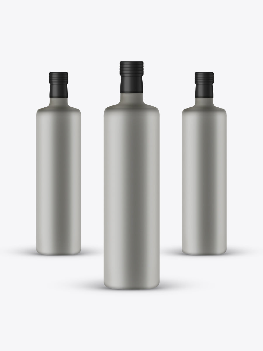 Free Black Ceramic Bottle PSD Mockup