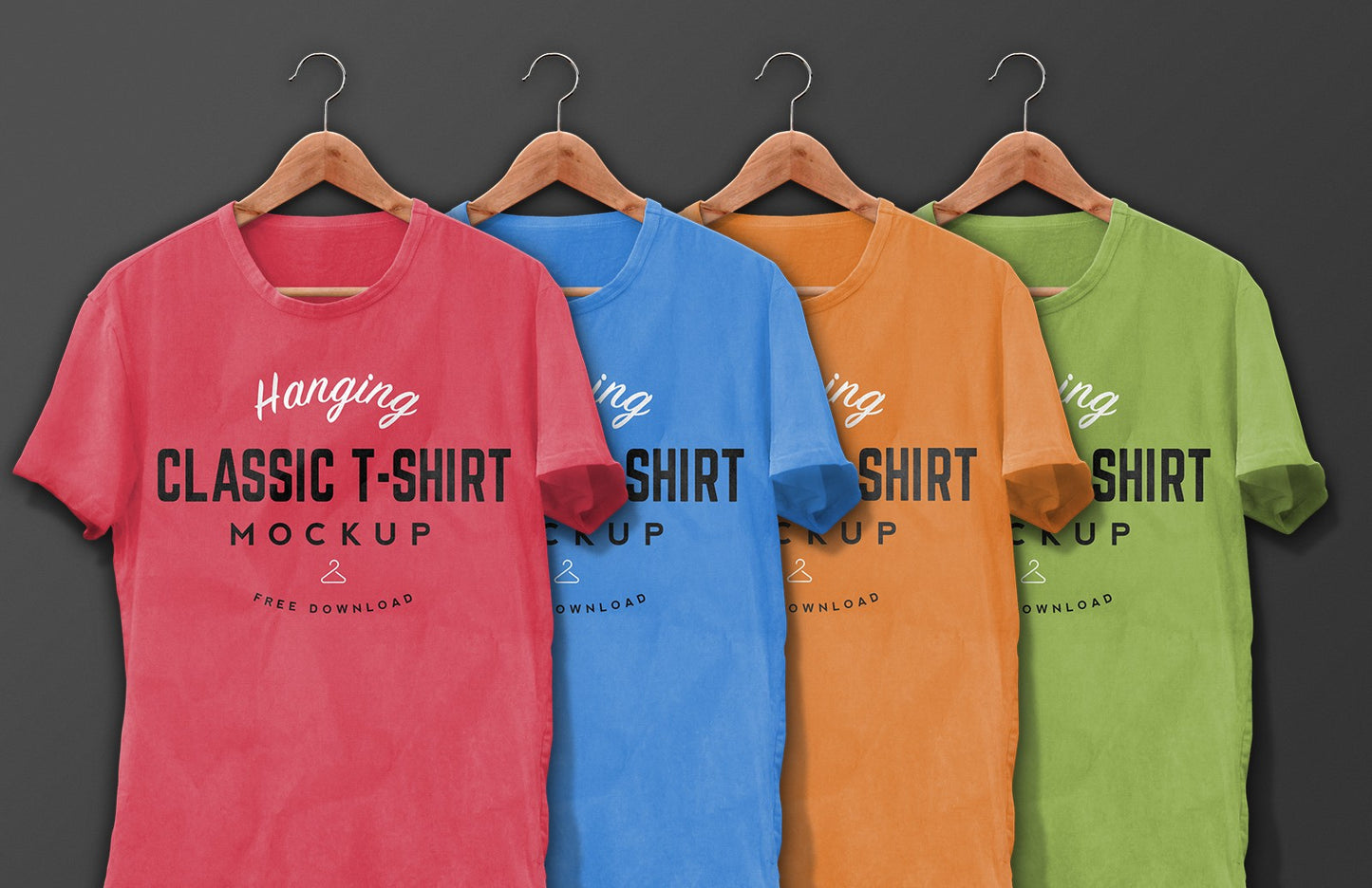 Free Hanging T-Shirt Mockup