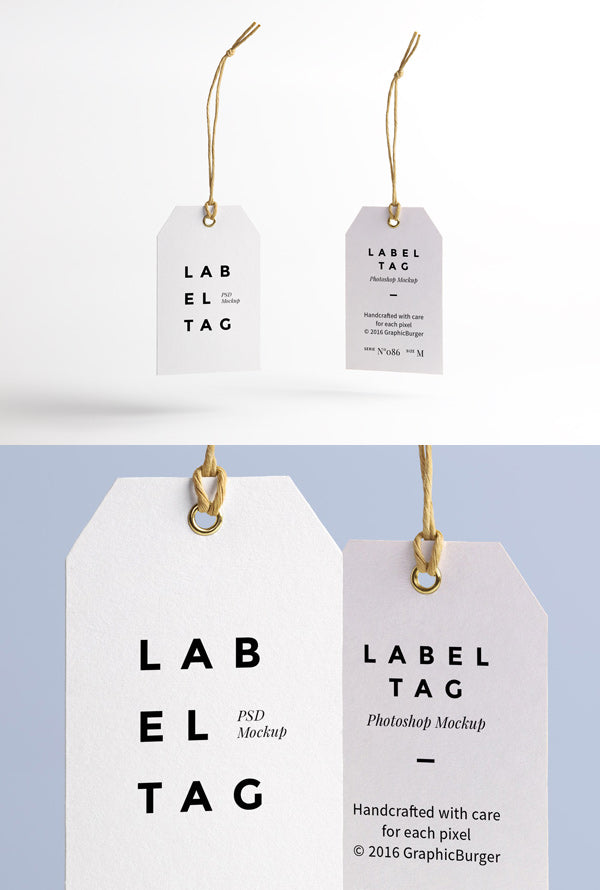 Free White Label Tag PSD MockUp