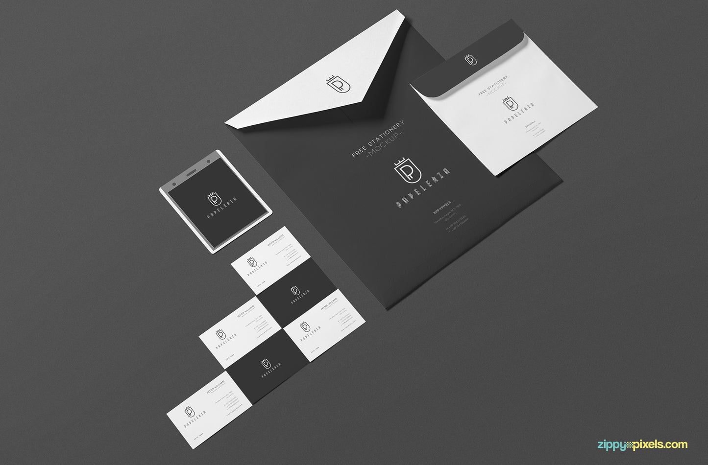 Free Beautiful Envelope Mockup PSD