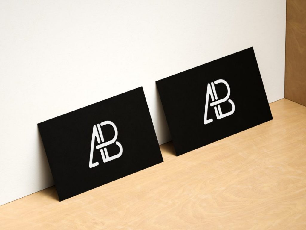 Free Modern Horizontal and Vertical Business Card Mockup