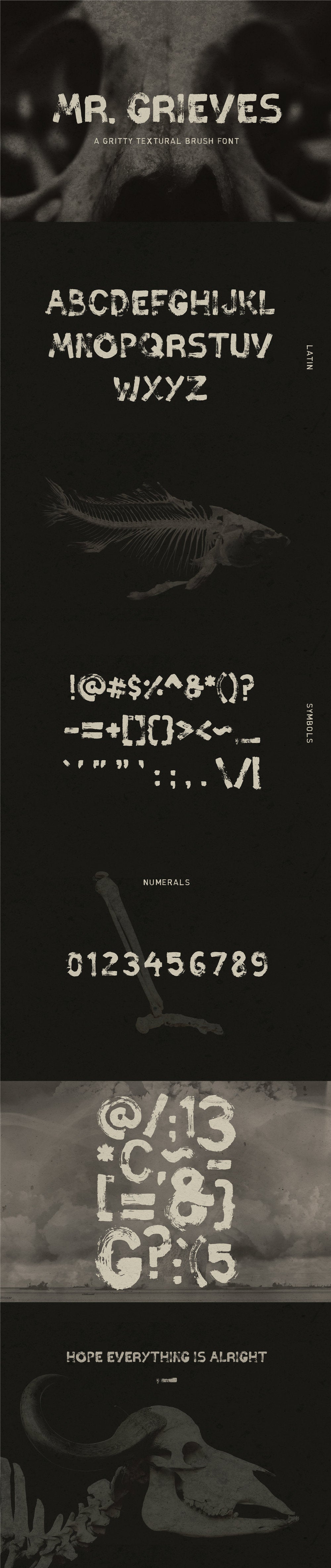 Free MR. GRIEVES - HAND DRAWN BRUSH FONT