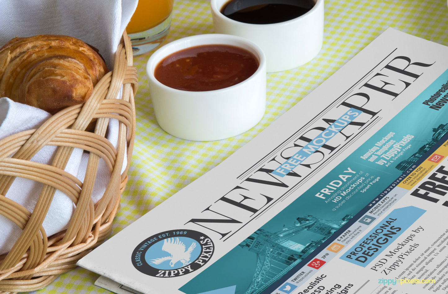 Free Newspaper Mockup PSD