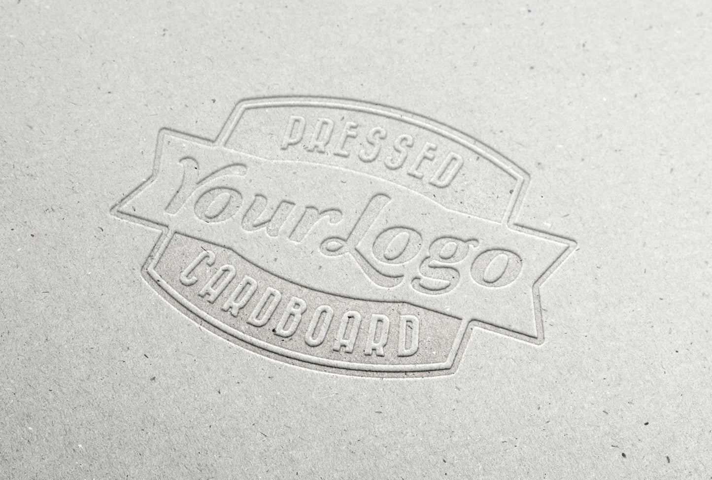 Free Authentic Pressed Cardboard Logo Psd MockUp