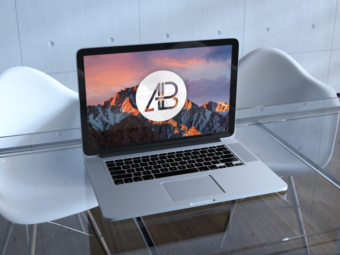 Free Realistic Retina Macbook Pro Mockup