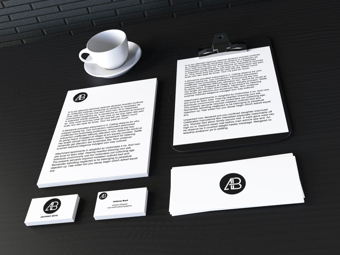 Free Realistic Stationary Branding and Identity Mockup