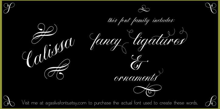 Free Calissa Words Font