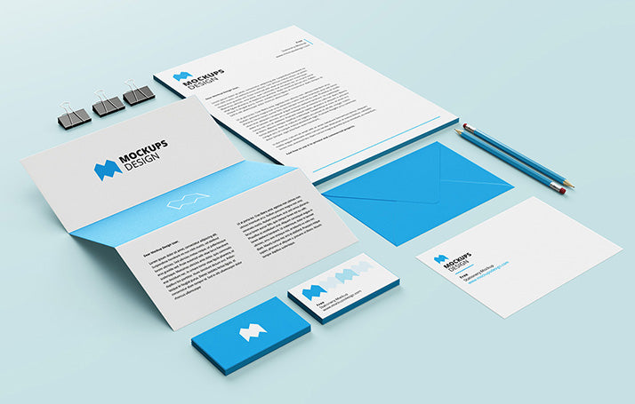 Free Basic Stationery Mockup Set