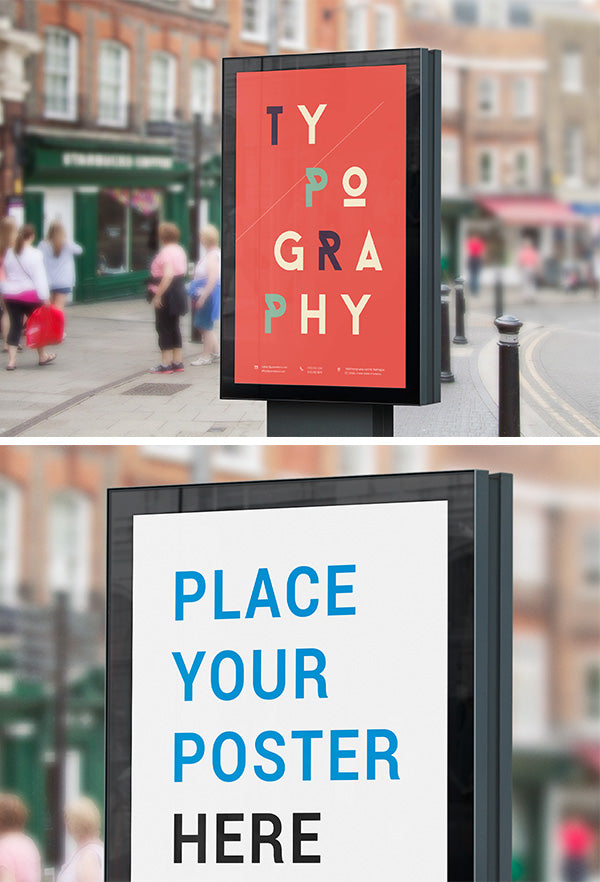 Free Street Billboard Design PSD MockUp