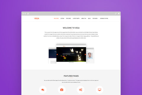 Vega - Free One Page WordPress Theme