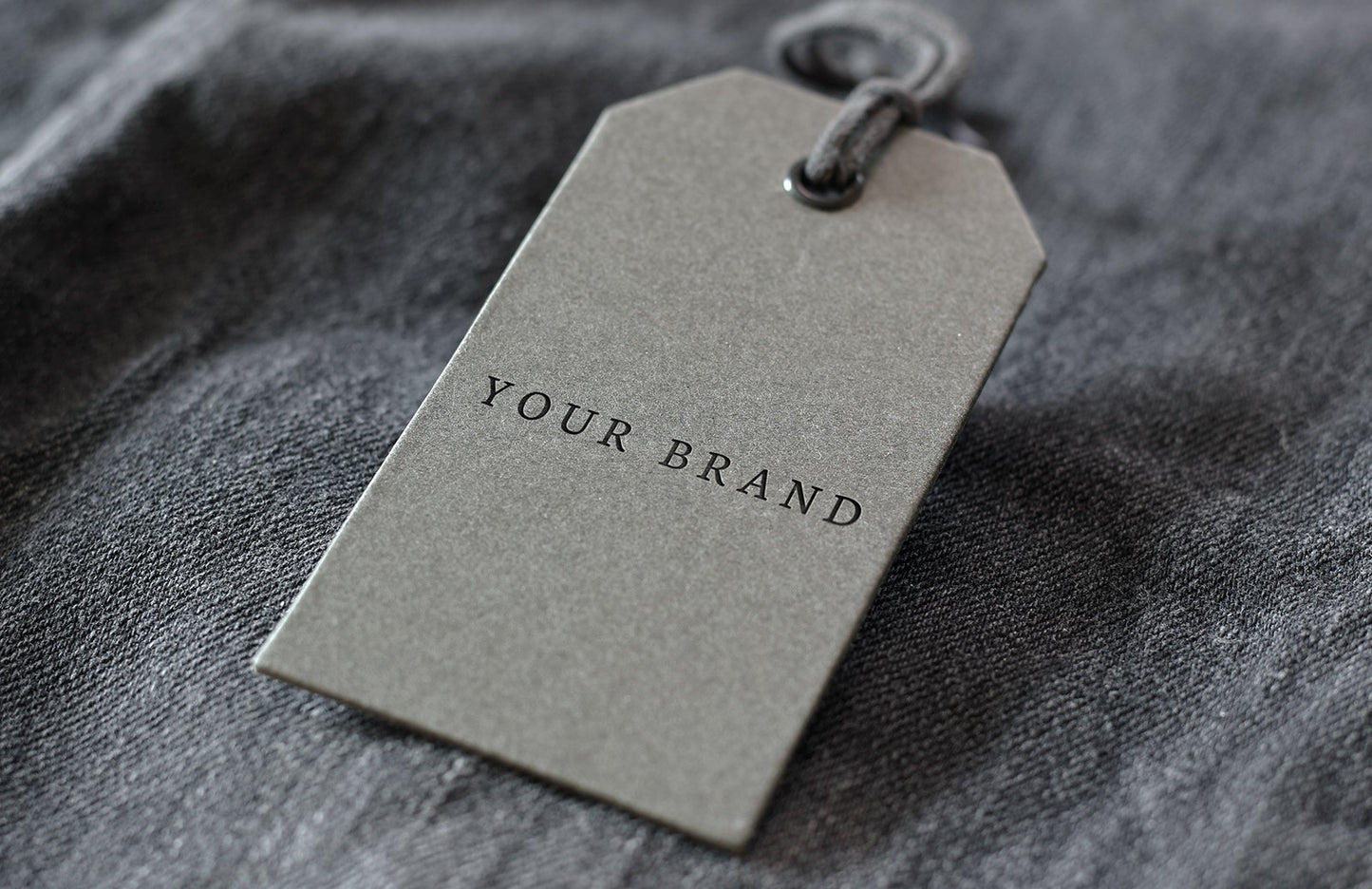 Free Vintage Denim Label Logo Mockup