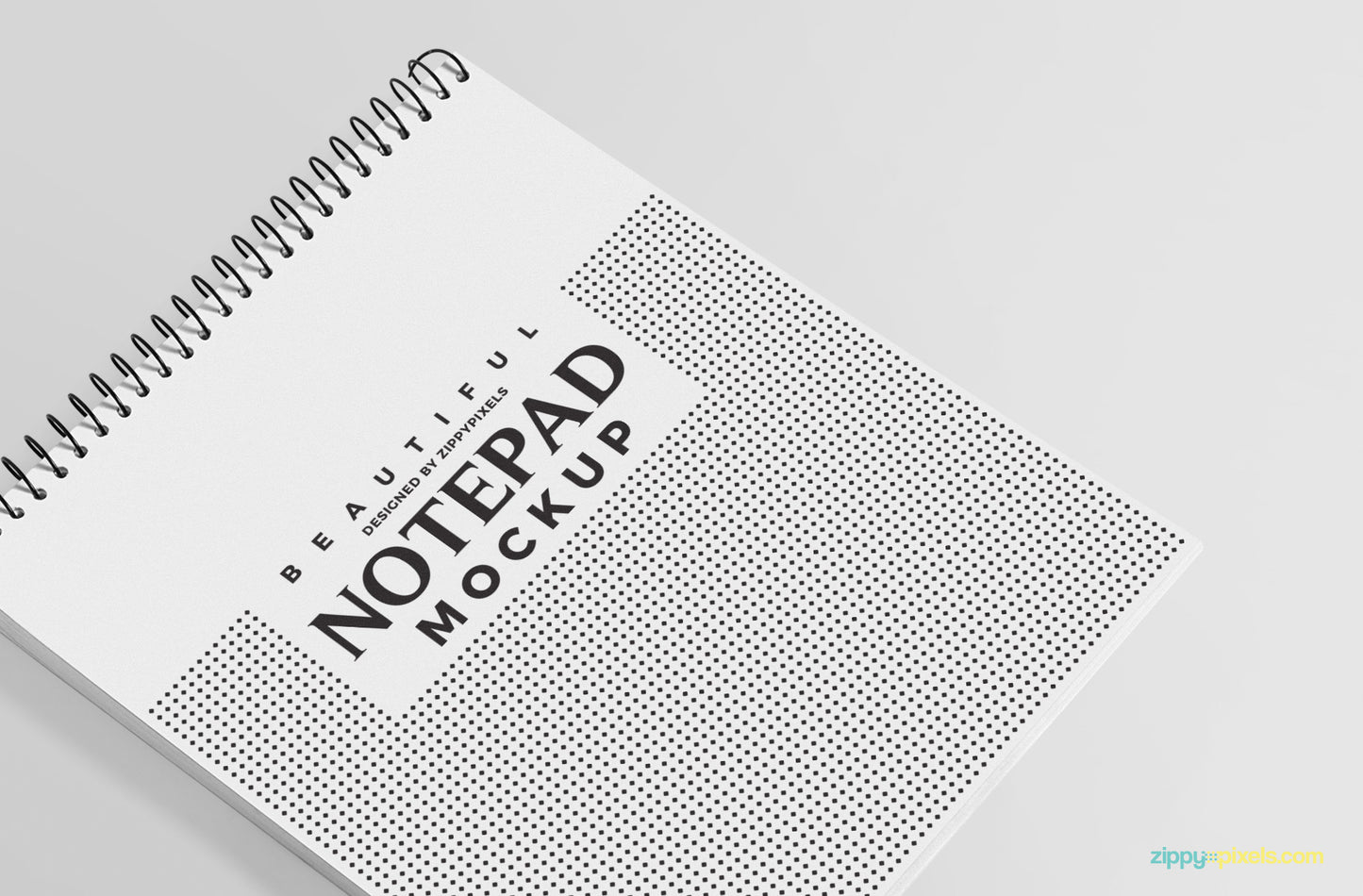 Free Ringed Notepad Mockup
