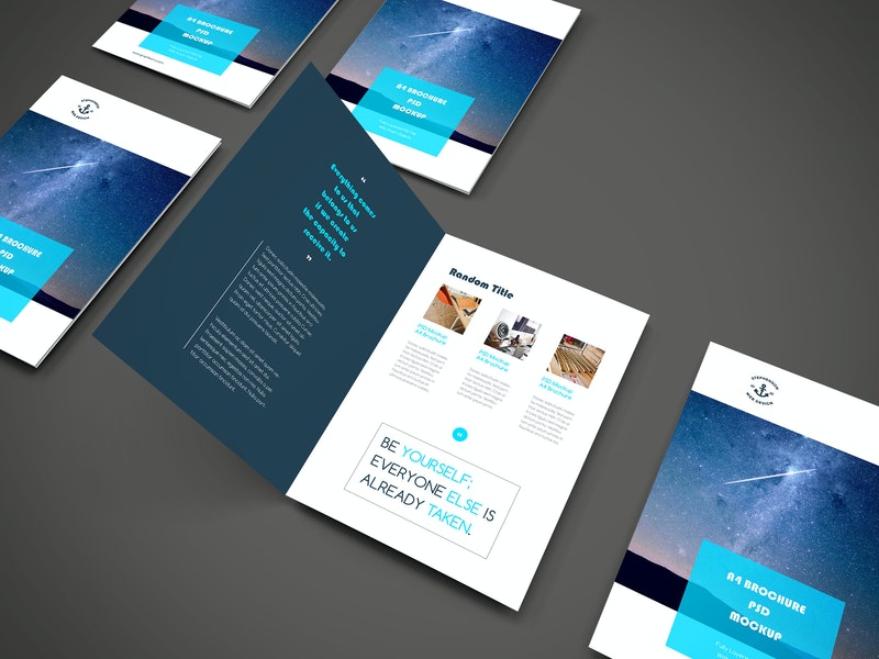 Free A4 Brochure Psd Mockup