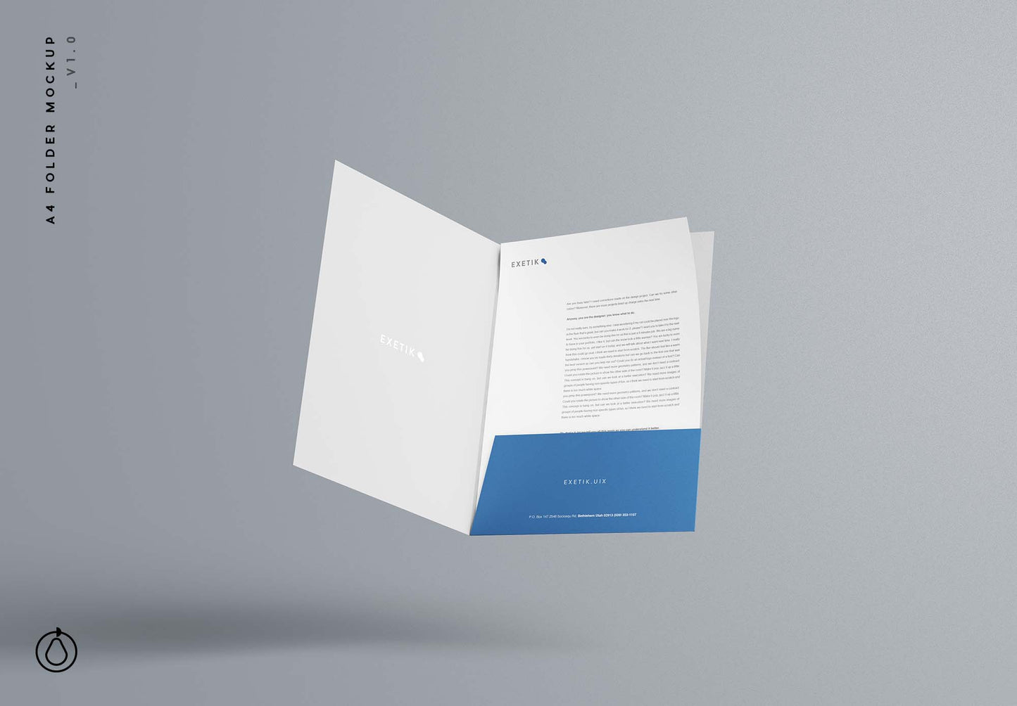 Free A4 Folder Mockup