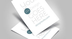 Free A4 Resume & Flyer Mock-Up Psd Display For Presentation