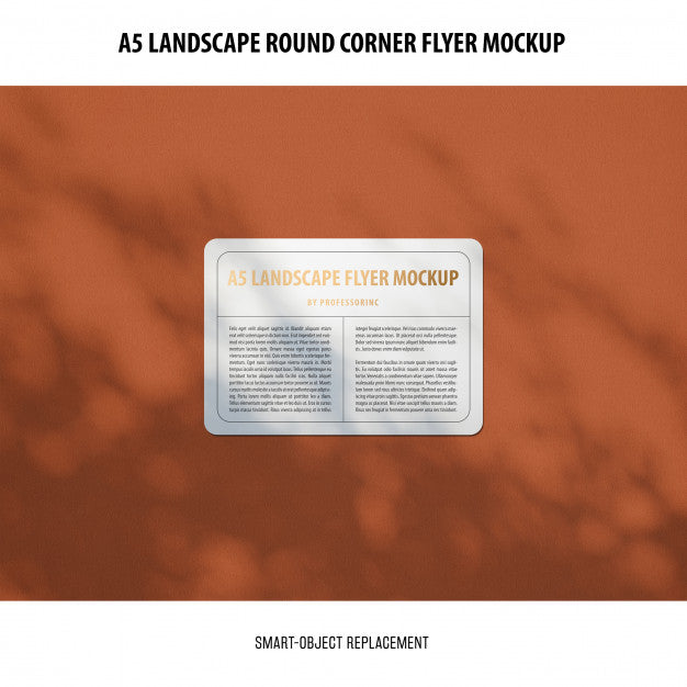Free A5 Landscape Flyer Mockup Psd