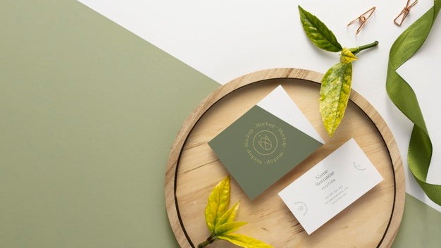 Free Above View Stationery With Wood And Copy Space Psd