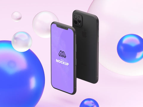 Free Abstract Iphone 12 Mockup