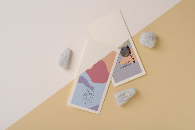 Free Abstract Shapes Brochure Mock-Up Psd