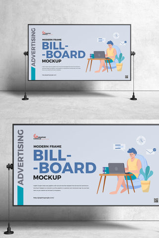 Free Advertising Modern Billboard Mockup