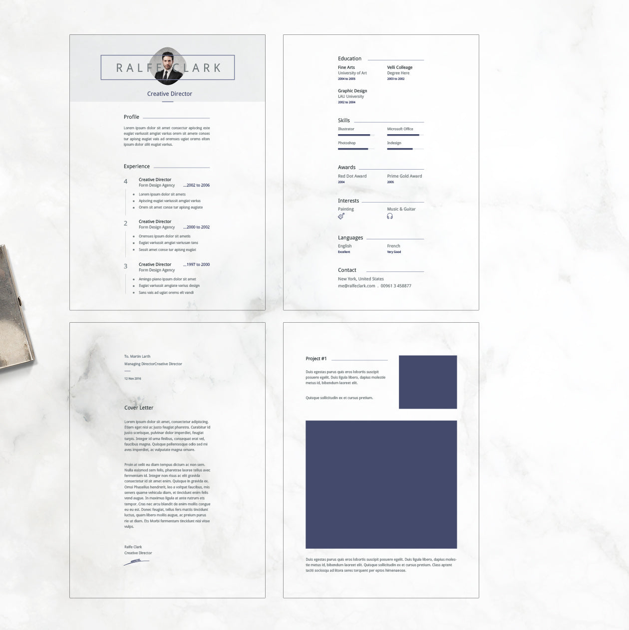 Free Minimal CV and Resume Template in Illustrator (AI) Format