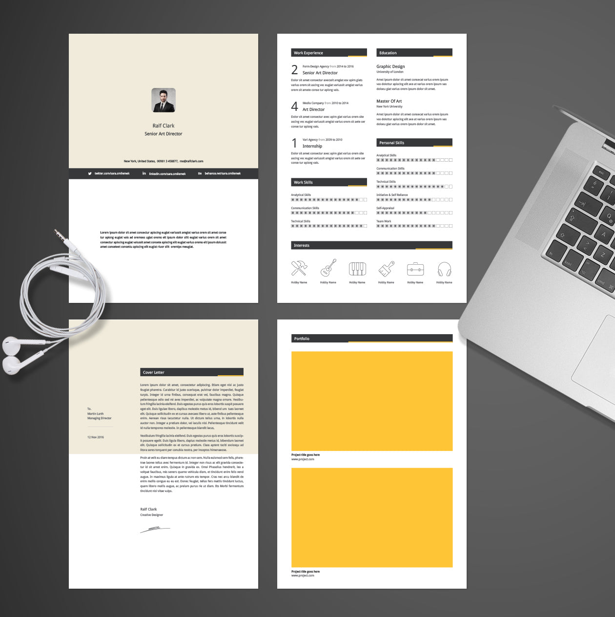 Free Form Resume and CV Template in Illustrator (AI) Format