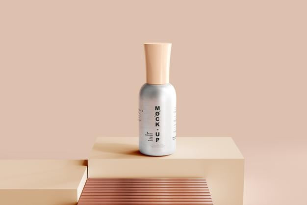 Free Aluminum Body Nail Polish Bottle Mockup Psd
