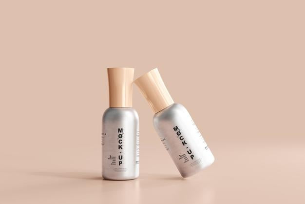 Free Aluminum Body Nail Polish Bottle Mockup Psd