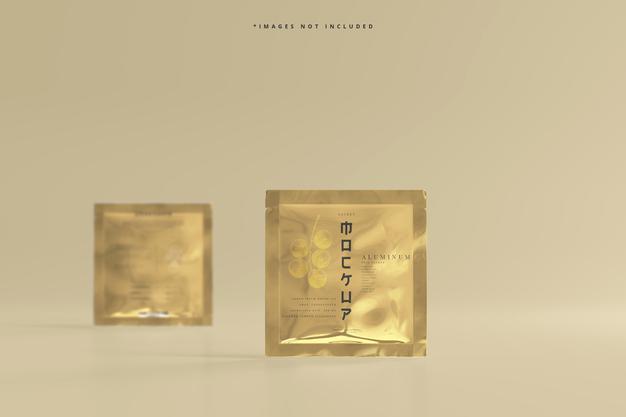 Free Aluminum Foil Sachet Mockup Psd
