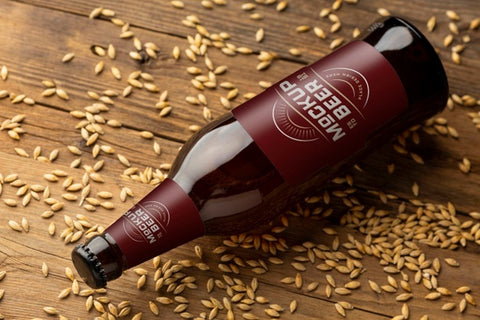 Free American Style Beer Glass Mockup Psd