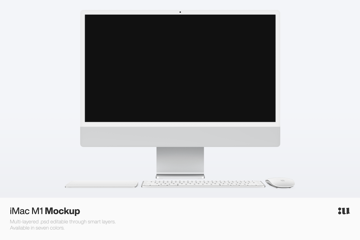 Free Apple Imac 24” M1 Bie Mockup