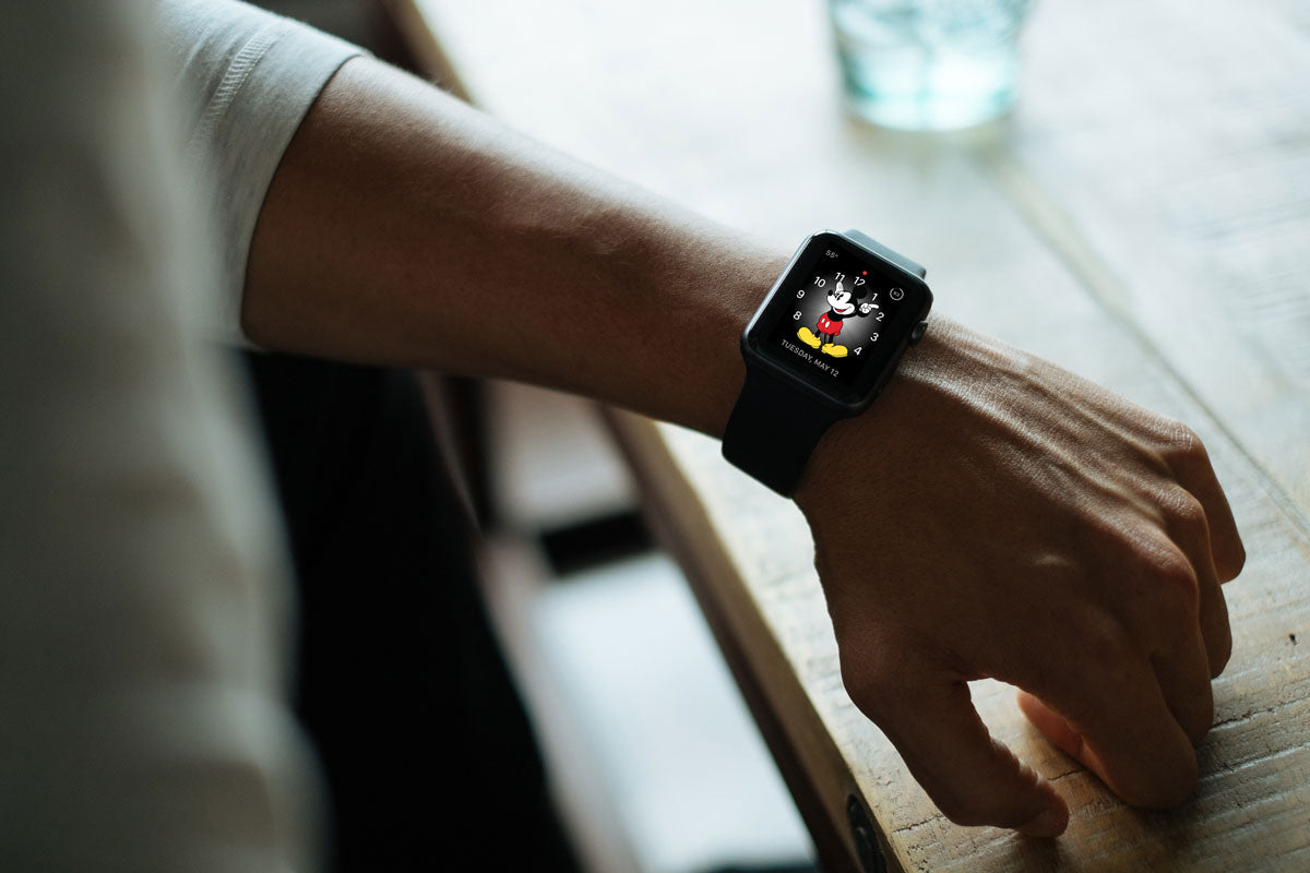 Free Black Apple Watch Mockup on Wrist