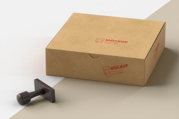 Free Arrangement Of Stamp And Box Labeled Psd